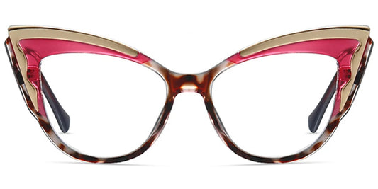 P10 Pink Butterfly Pattern Eyeglasses