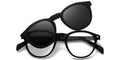 CL1 Clip On Black Round Glasses