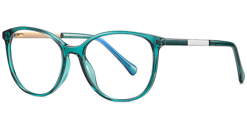 SS8 Green Oval Eyeglasses