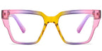 SS15 Pink Yellow Grey Square Eyeglasses