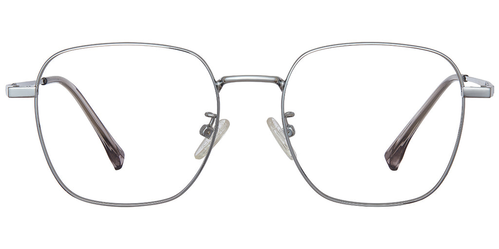 G5 Grey Silver Large Square Eye Glasses