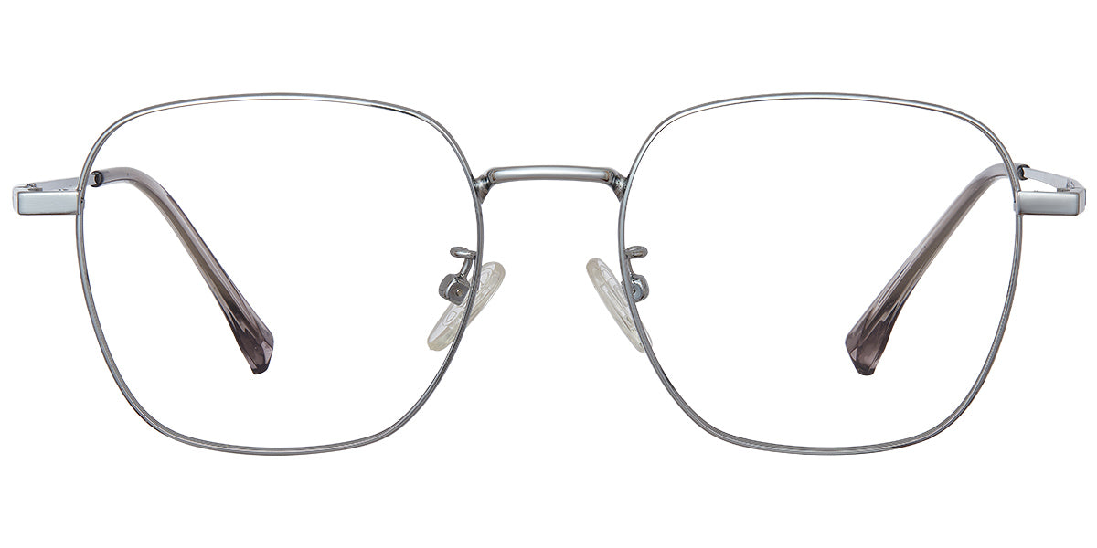 G5 Grey Silver Large Square Eye Glasses