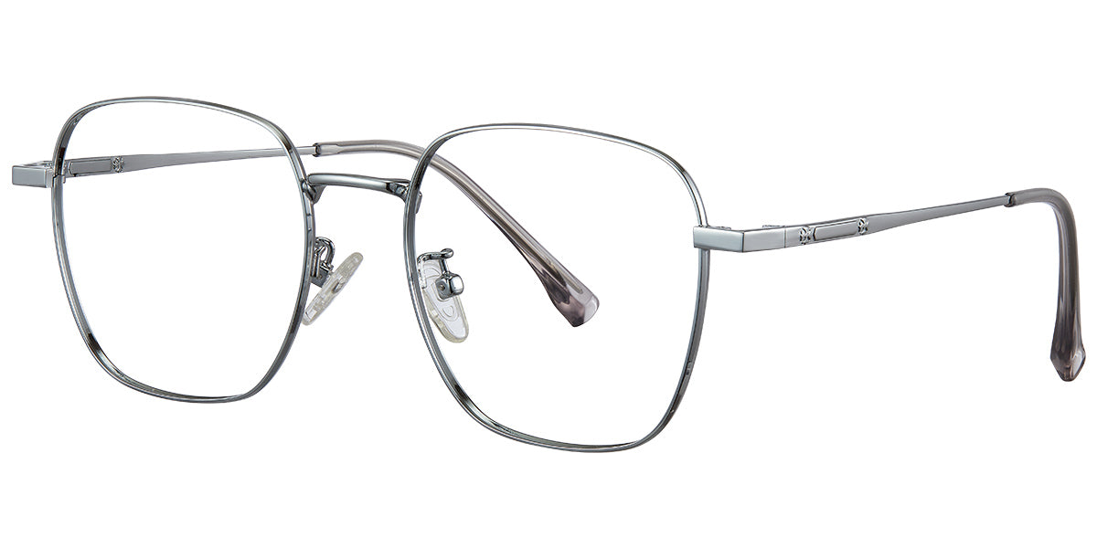 G5 Grey Silver Large Square Eye Glasses