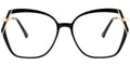 B10 Black Geometric Glasses