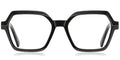 B2 Black Geometric Glasses