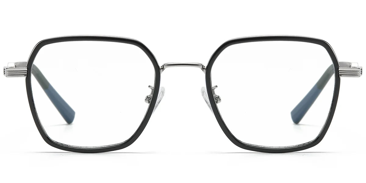 B5 Black Thin Square Glasses