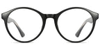 B8 Black Round Circle Glasses