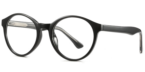 B8 Black Round Circle Glasses