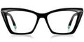 B9 Black Rectangle Cat Eye Glasses