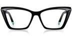 B9 Black Rectangle Cat Eye Glasses