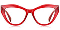 R10 Red Cat Eye Geometric Eyeglasses