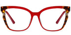 R3 Red Square Cat Eye Glasses