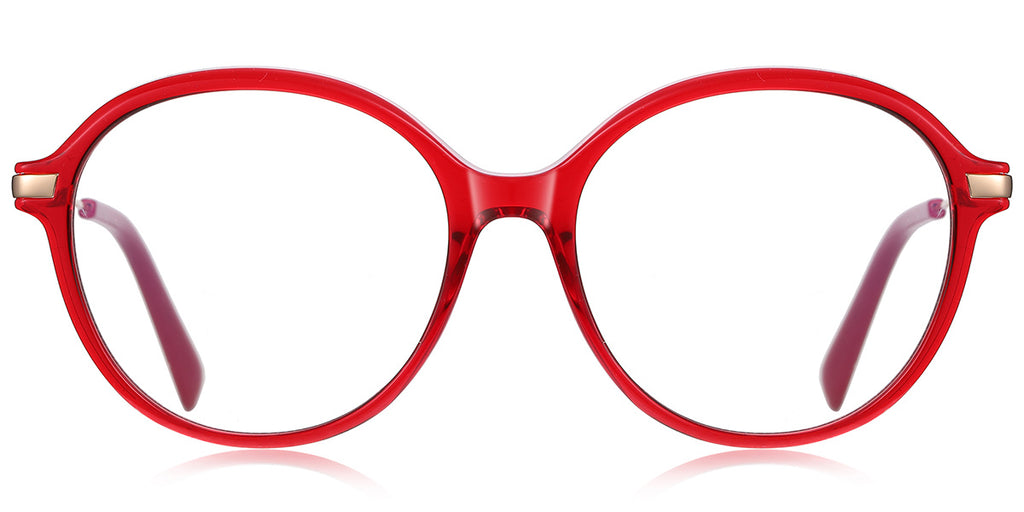 R6 Red Round Eyeglasses