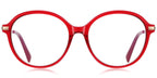 R6 Red Round Eyeglasses