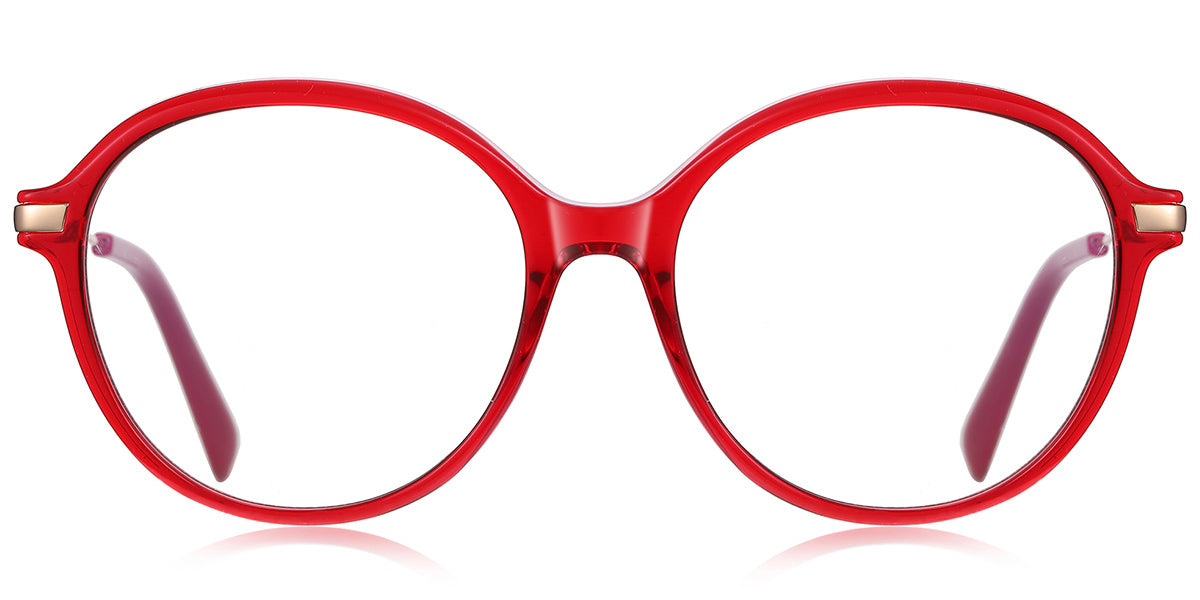 R6 Red Round Eyeglasses