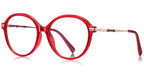 R6 Red Round Eyeglasses