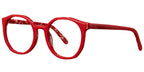 R9 Red Geometric Round Eyeglasses