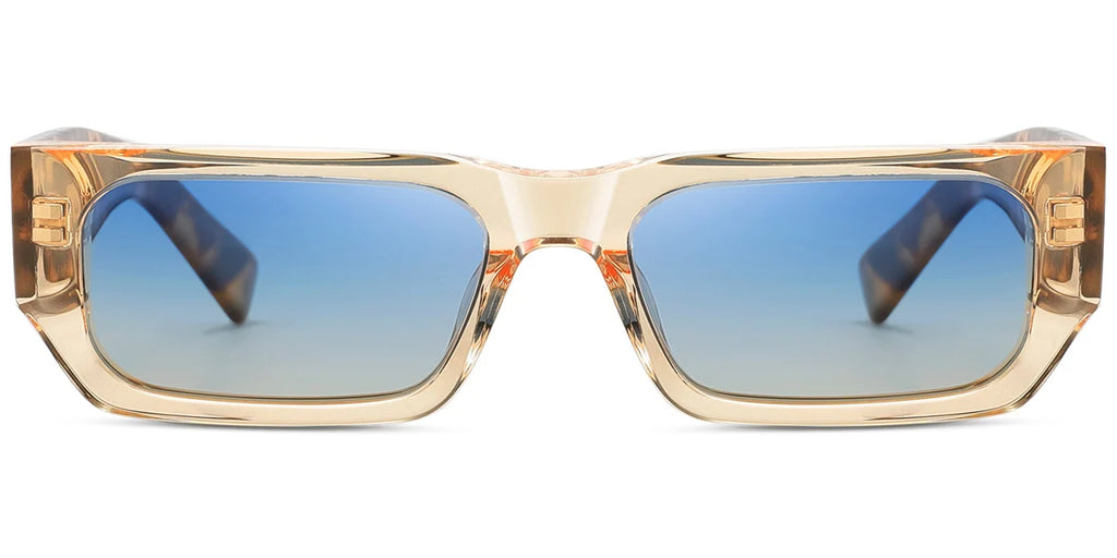 Translucent Yellow Rectangle Sunglasses
