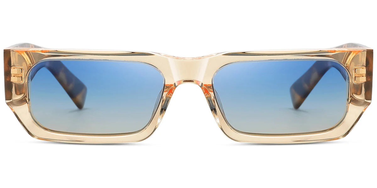 Translucent Yellow Rectangle Sunglasses