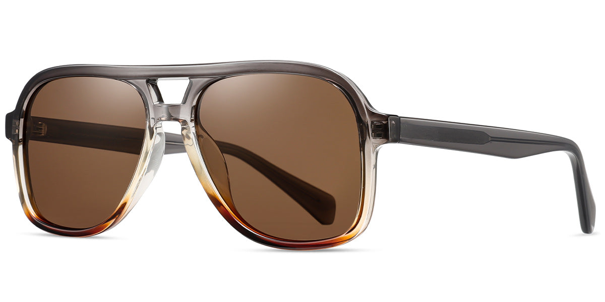 Brown Aviator Sunglasses